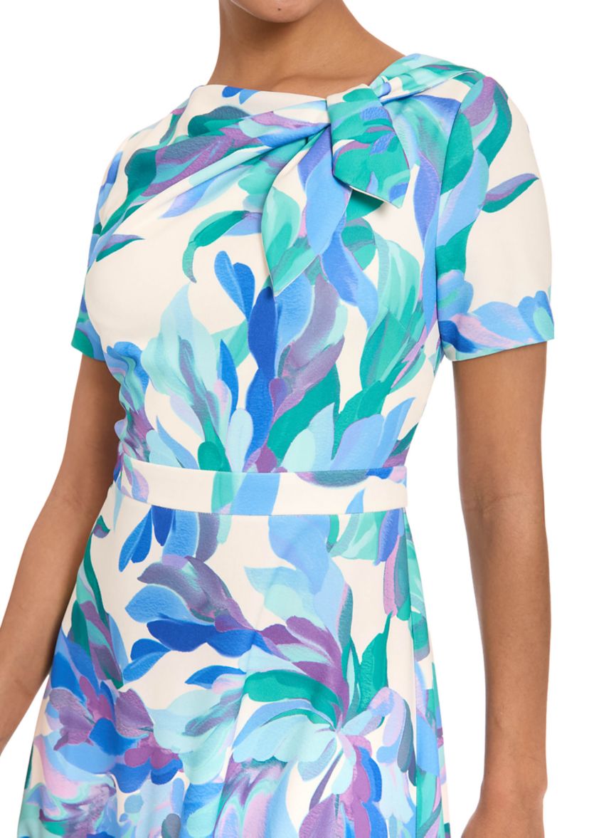 London Times Women's Floral A-Line Midi Dress | Belk
