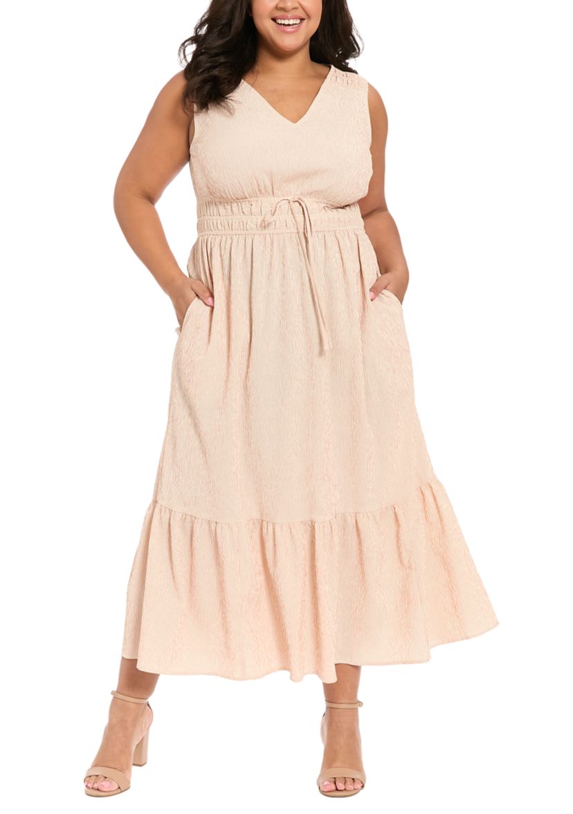 seersucker maxi dress Arlene in Macadamia Two Cumberland neckline combination stands out from the rest Marine Layer Darcy Seersucker Maxi