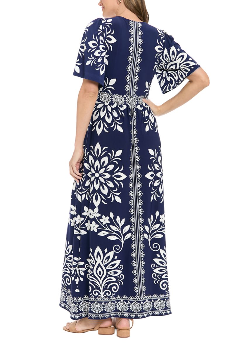long striped dress Blue Stripe Maxi Dress