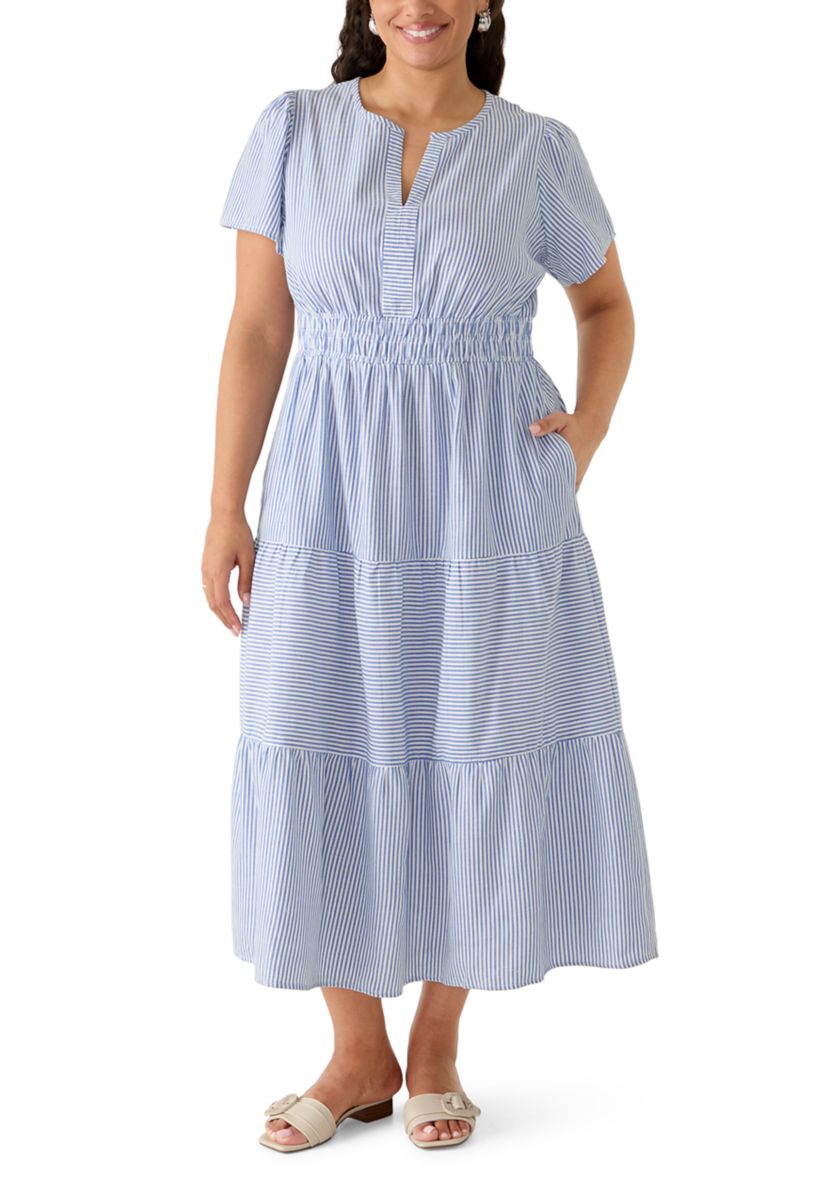 knee length dresses for ladies Plus Size Charlene Ribbed Midi Dress