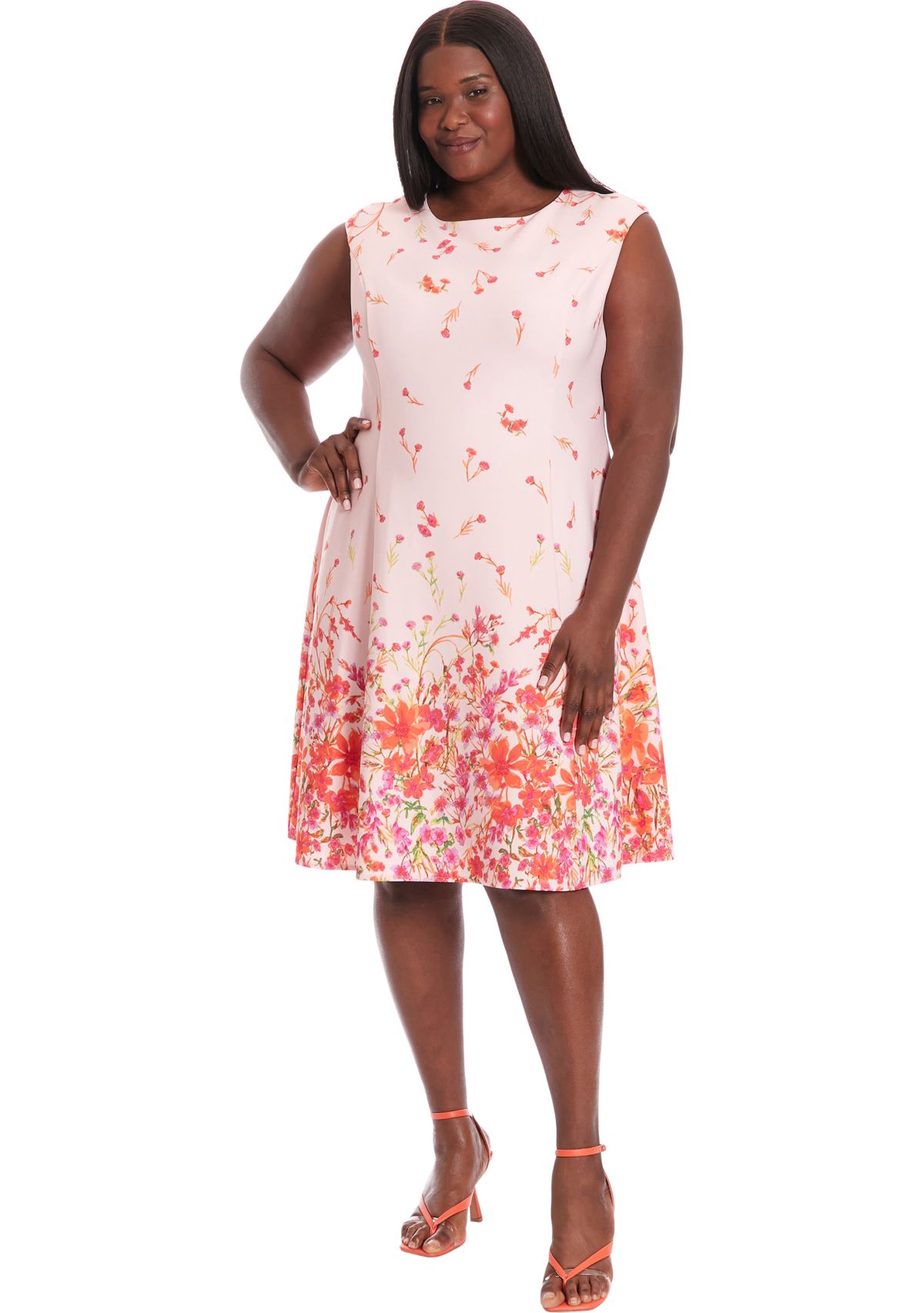 Plus Size London Times Floral Dress