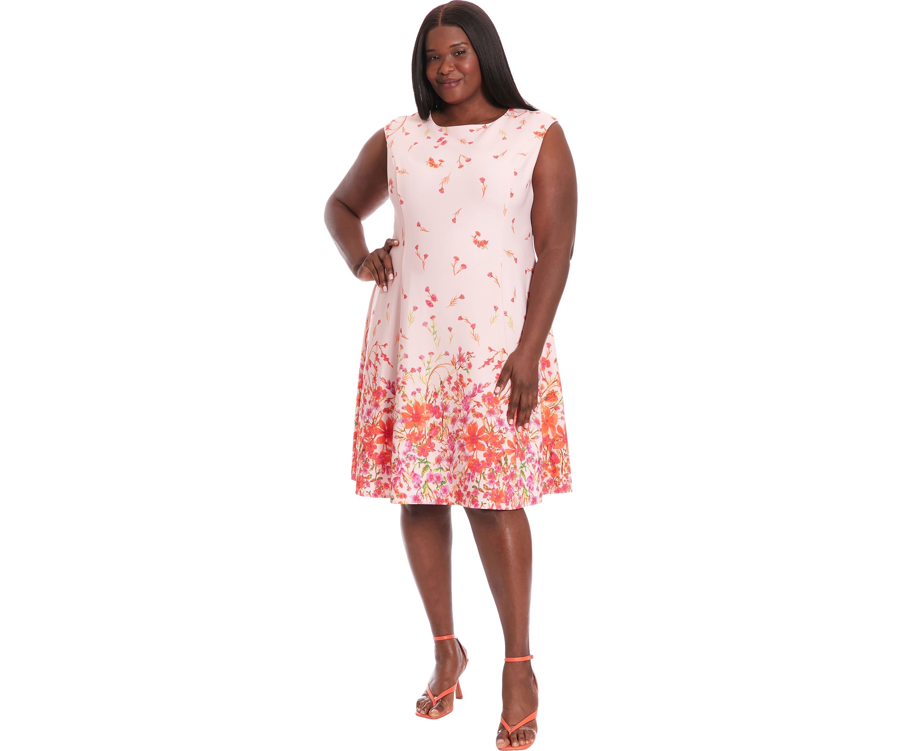 Plus Size London Times Floral Dress