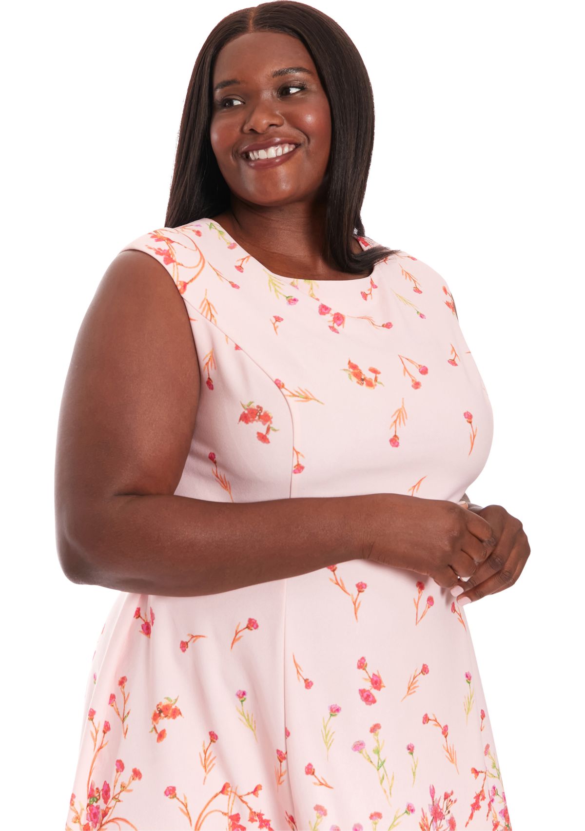 Plus Size London Times Floral Dress