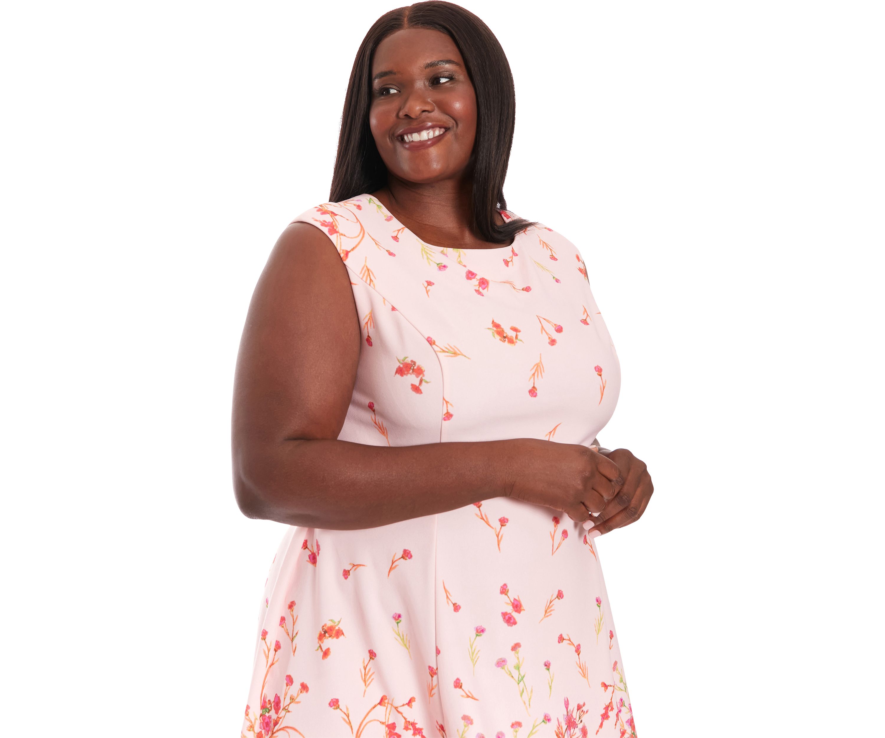 Plus Size London Times Floral Dress