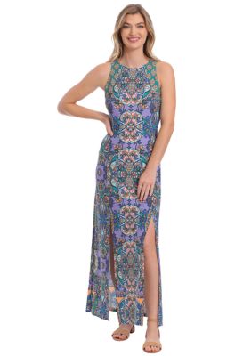 Women's Sleeveless Medallion Print Maxi Dress