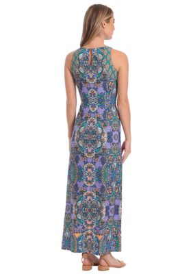 Women's Sleeveless Medallion Print Maxi Dress