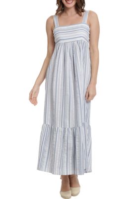 Women's Sleeveless Striped Maxi Dress