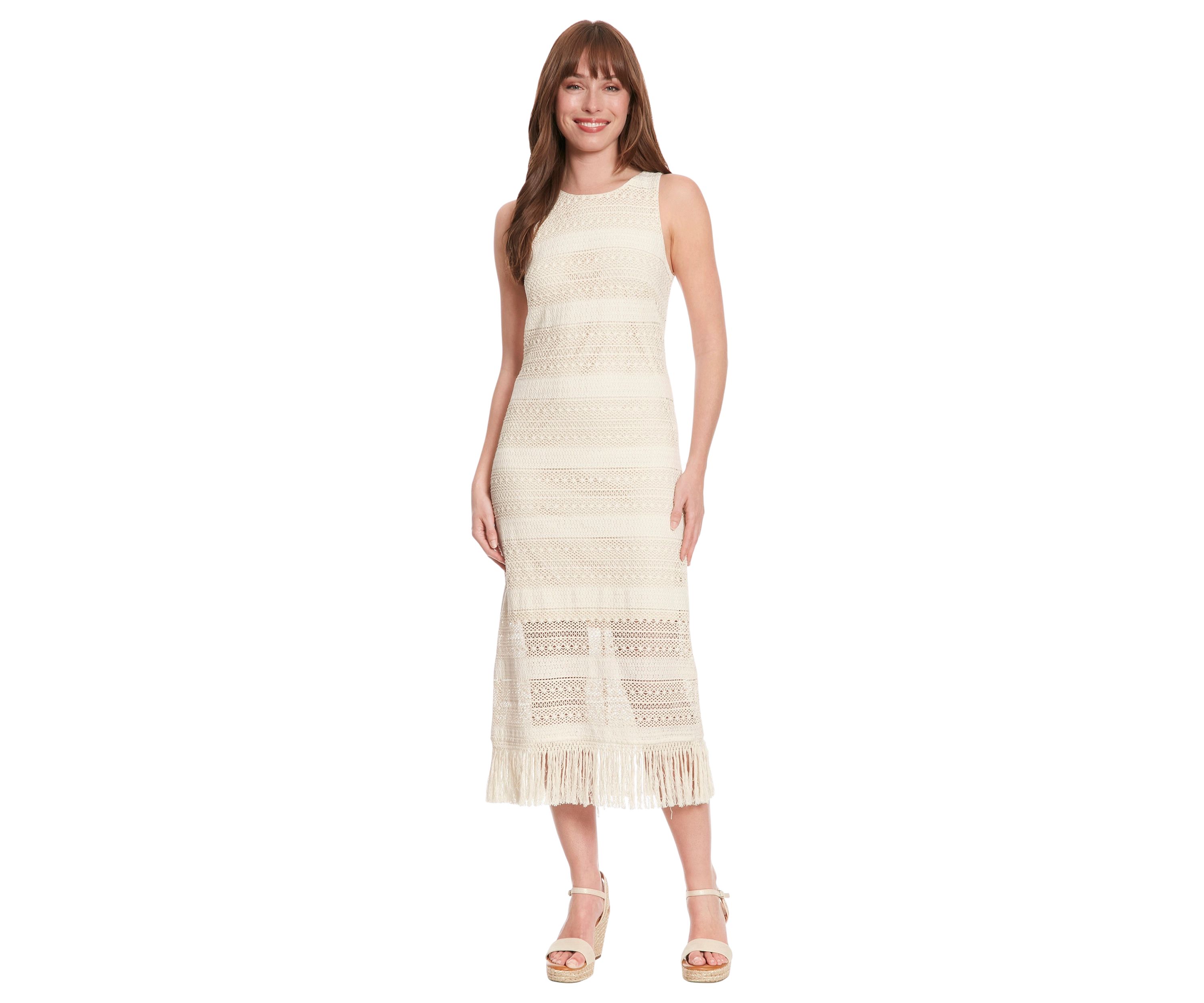 Womens Sleeveless Crochet Dress