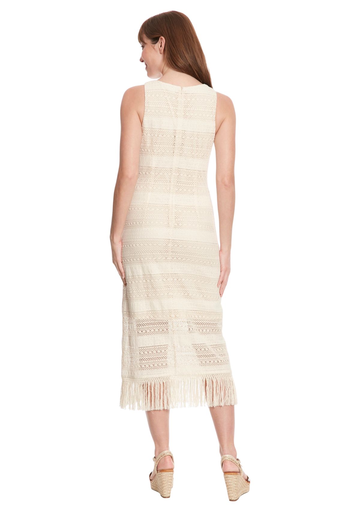 Womens Sleeveless Crochet Dress