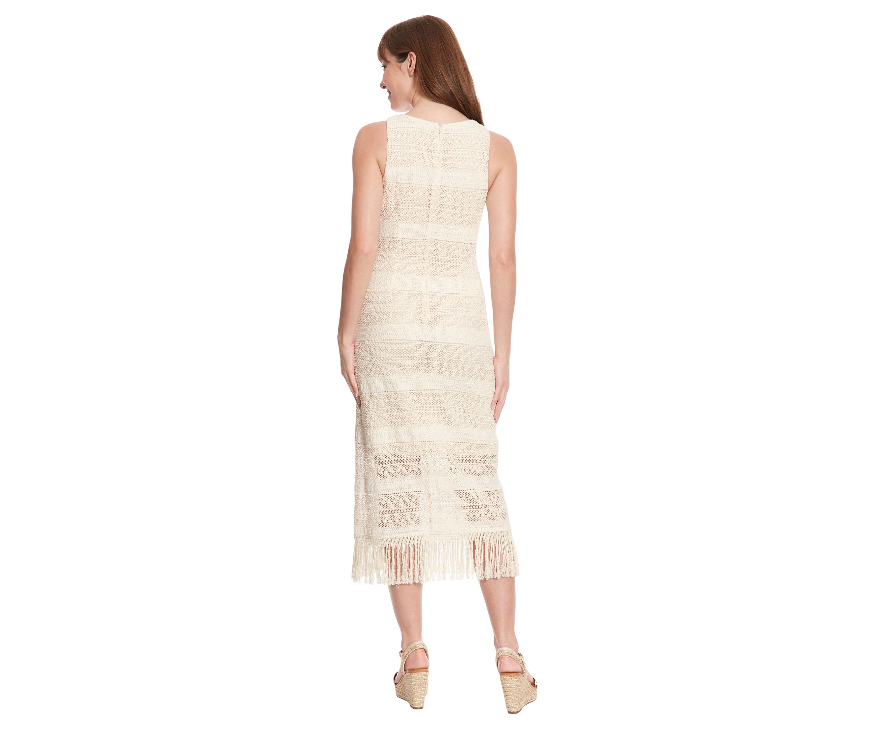 Womens Sleeveless Crochet Dress