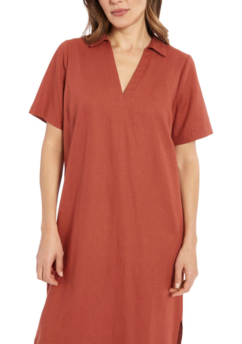 Womens Solid A-Line Maxi Dress