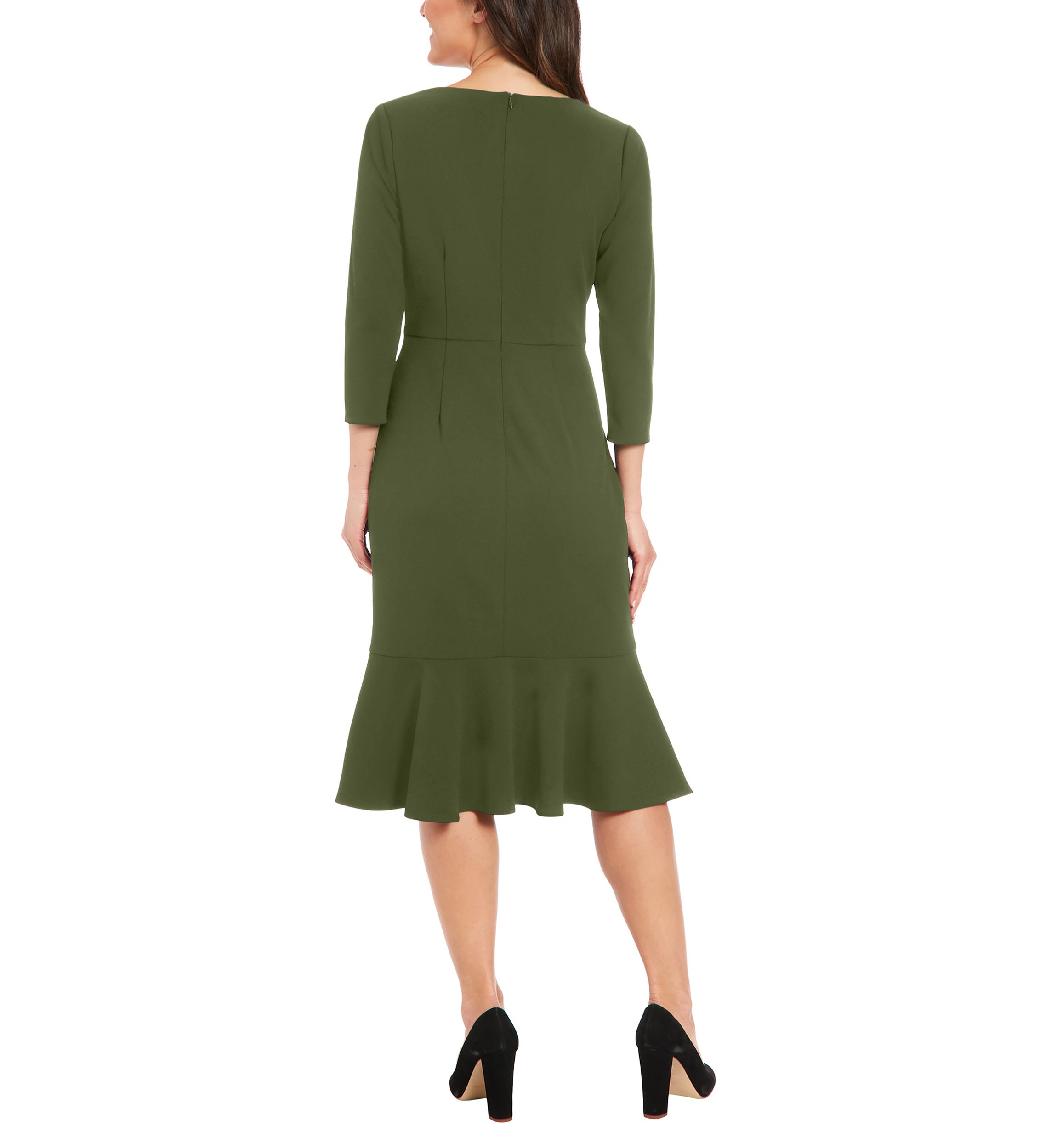 green dresses satin All The Love Emerald Green Floral Satin Midi Dress  Shop the Mint