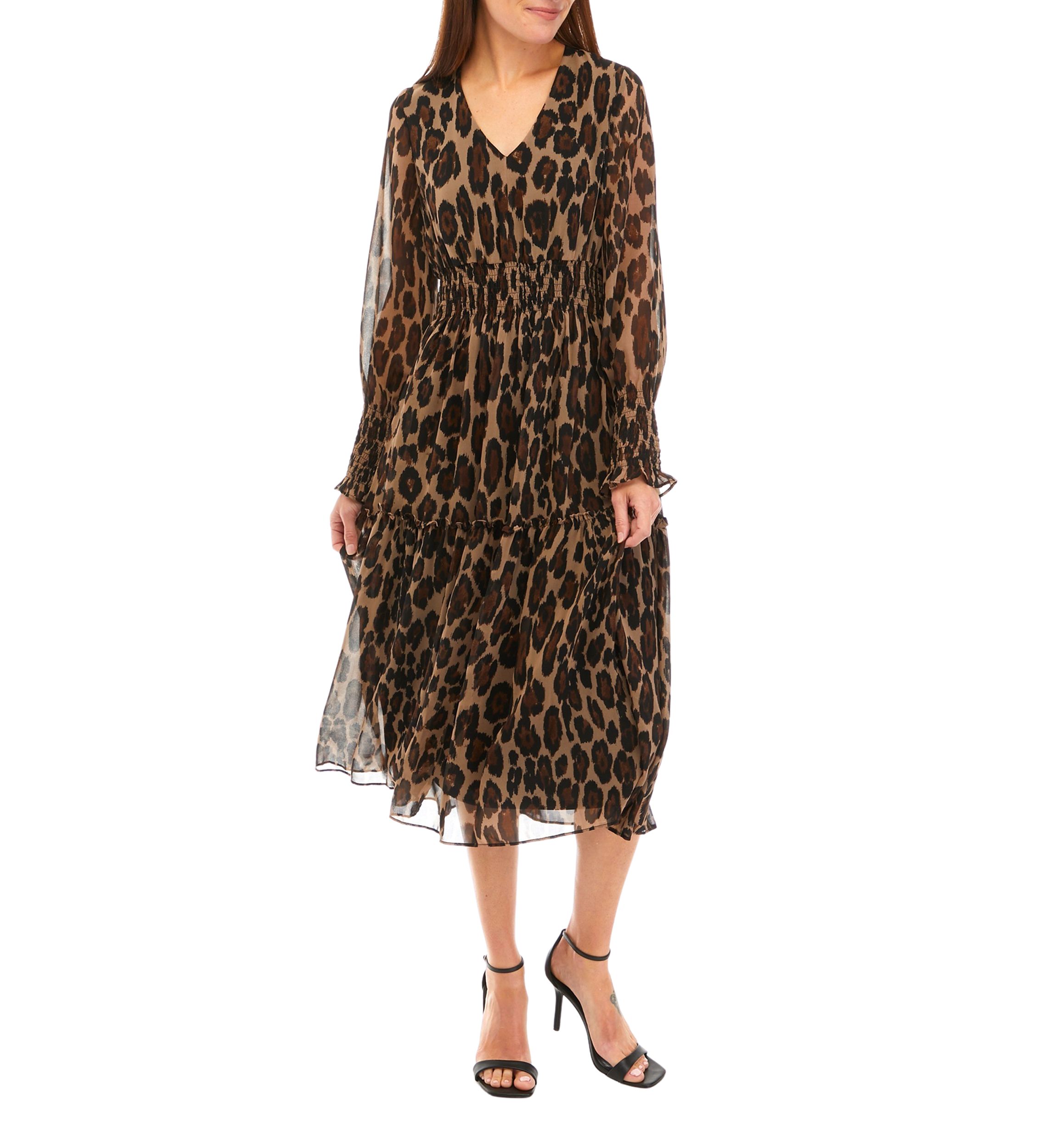 Taylor Womens Midi Dress, 2, Brown, Women's