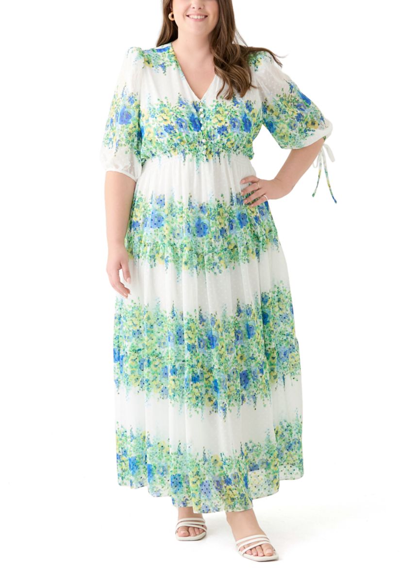 Plus Size Tiered Smocked Waist Dress