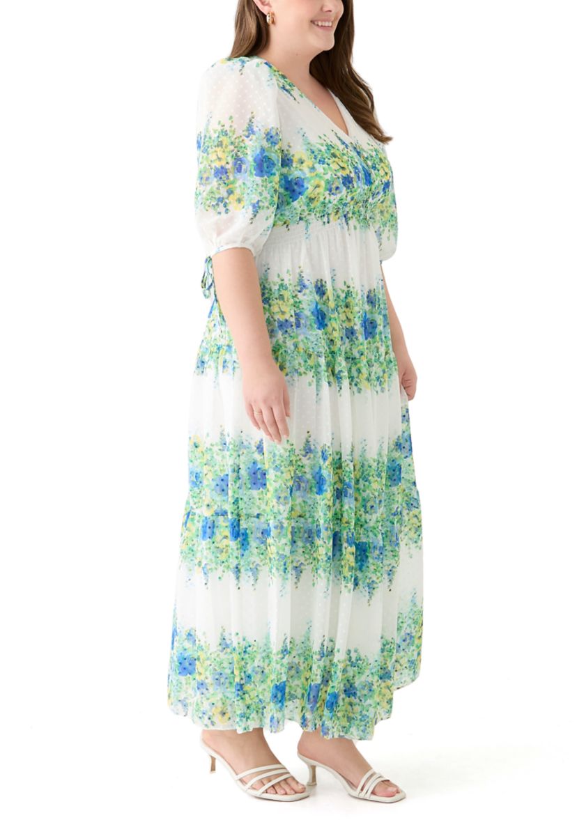 Plus Size Tiered Smocked Waist Dress