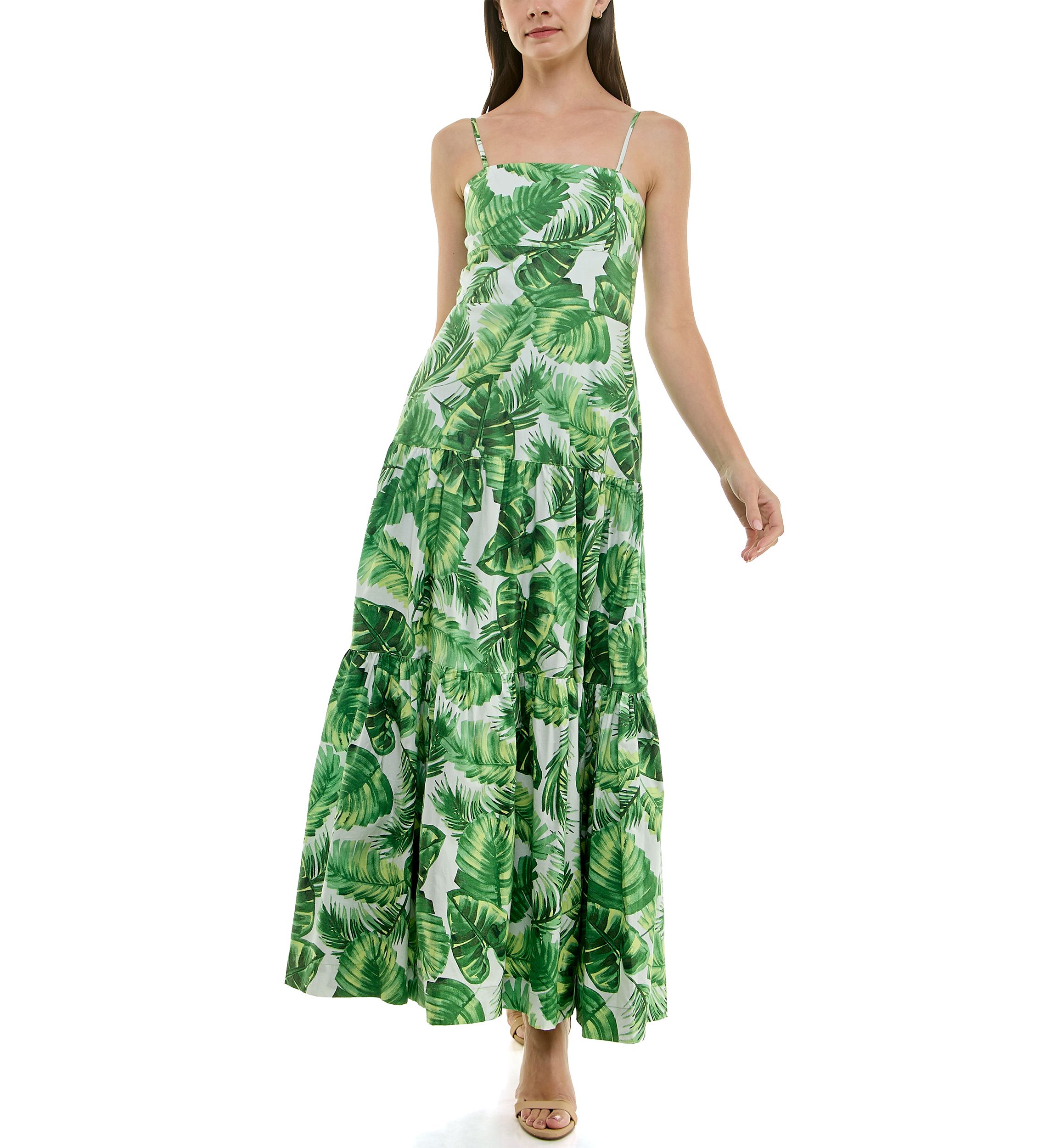Womens Square Neck Maxi Dress