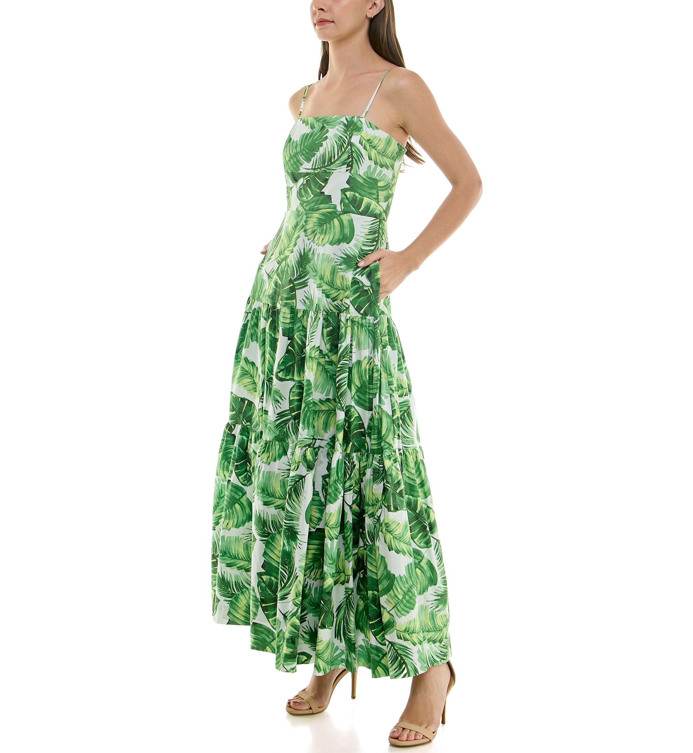 Womens Square Neck Maxi Dress