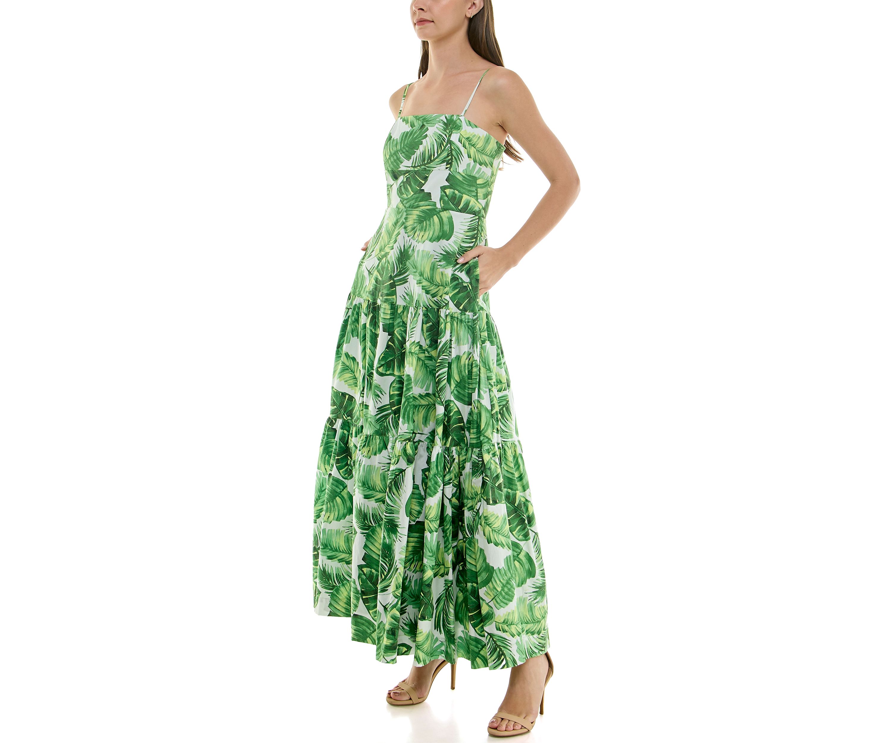 Womens Square Neck Maxi Dress