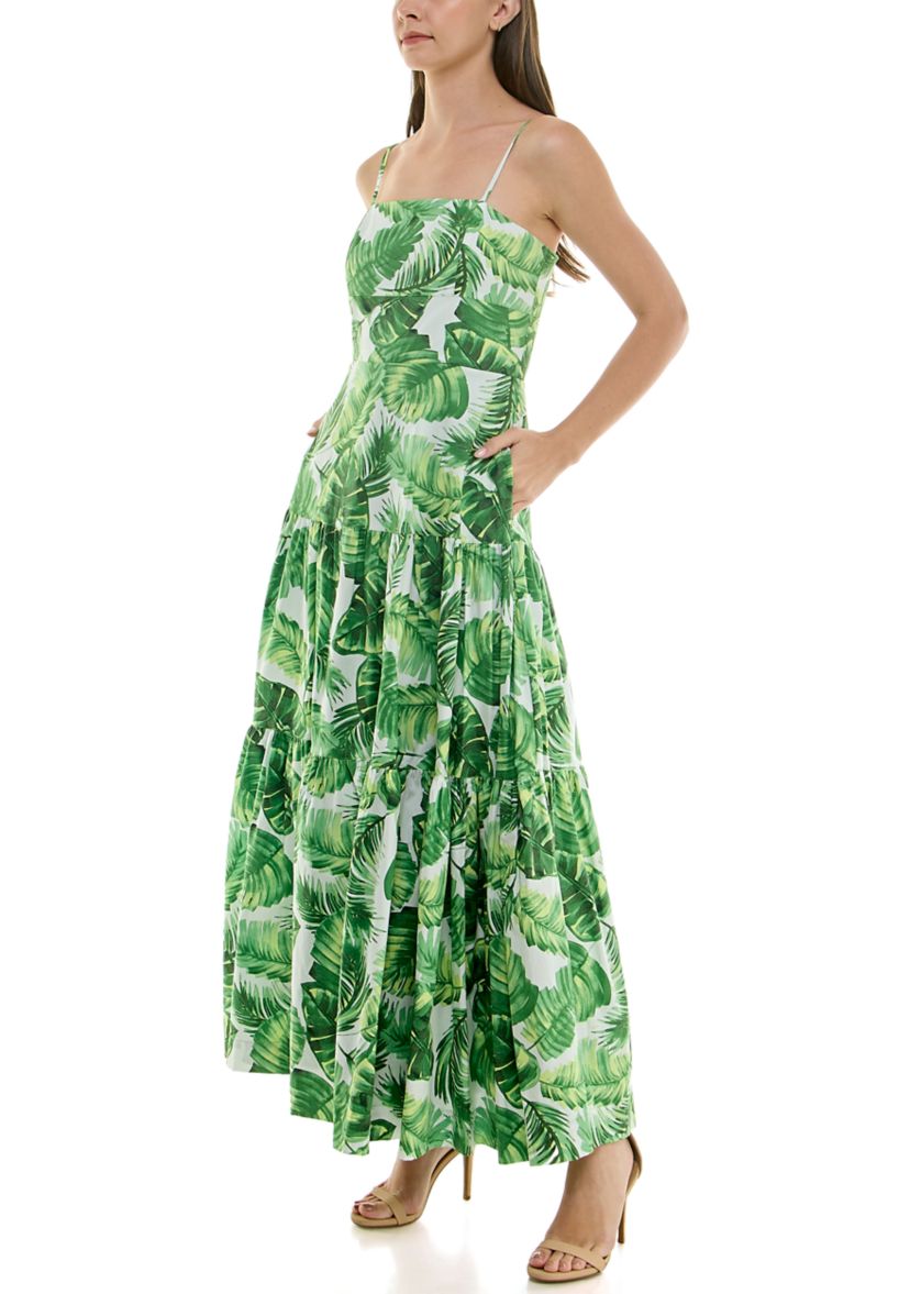 Womens Square Neck Maxi Dress
