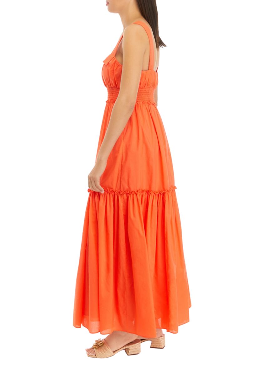 Womens Sleeveless Square Neck Maxi Dress