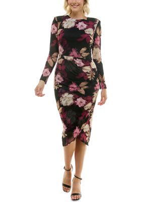 Taylor Women’s Floral Mesh Bodycon Dress, 14