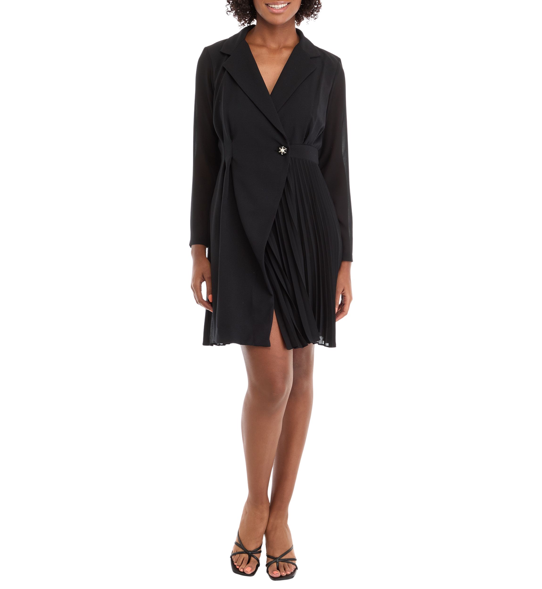 Womens Side Pleating Blazer Dress