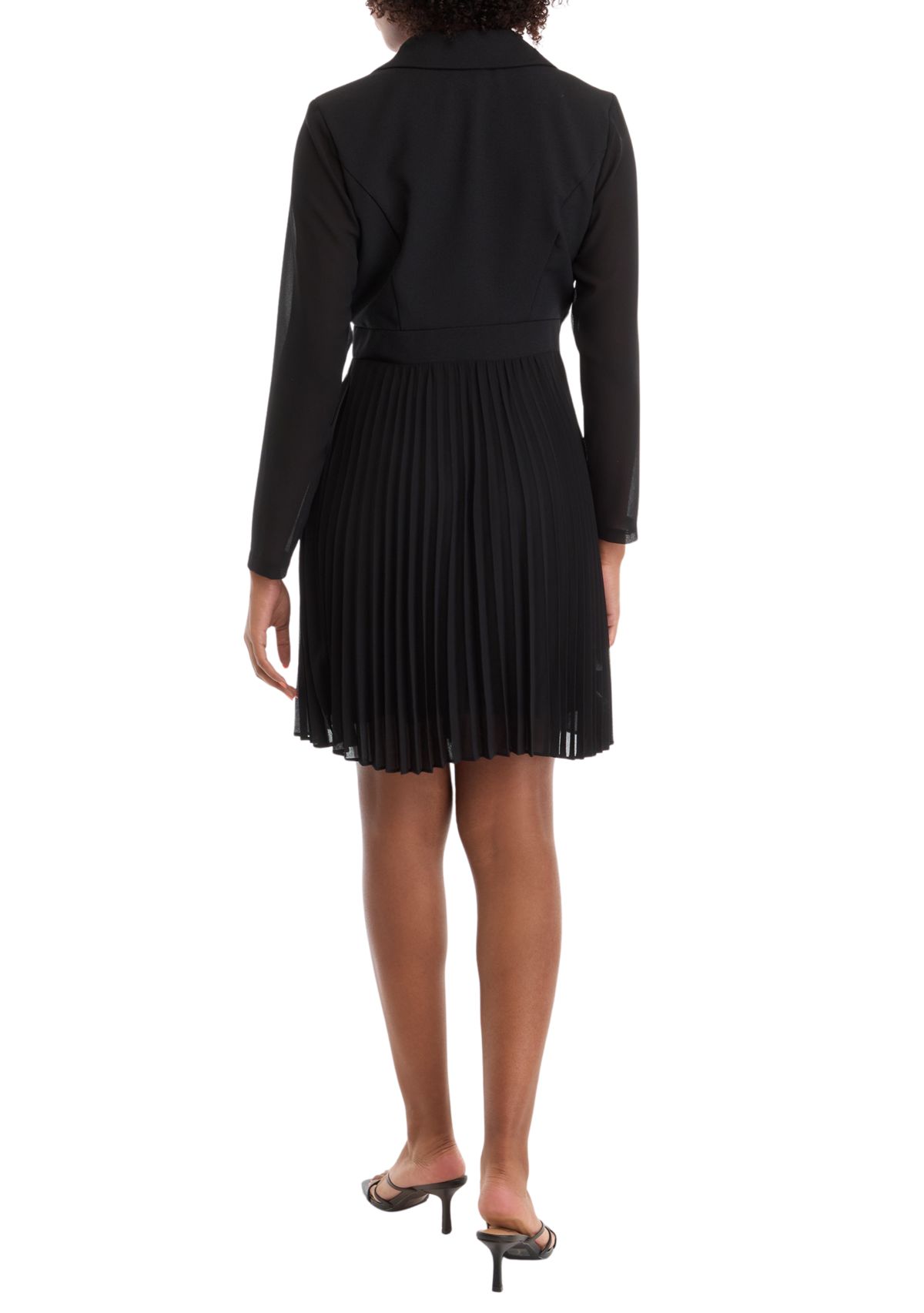 Womens Side Pleating Blazer Dress