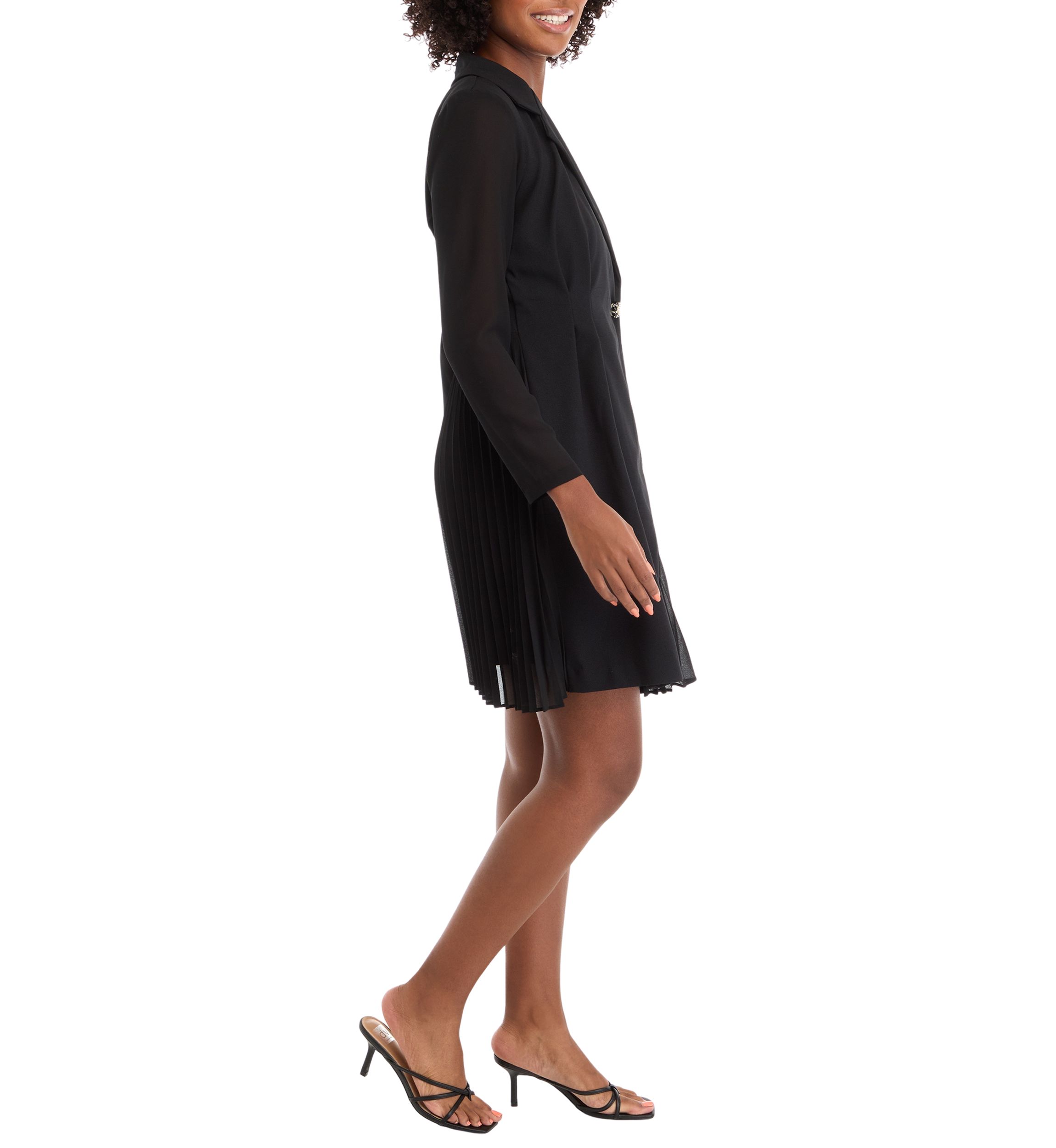 Womens Side Pleating Blazer Dress