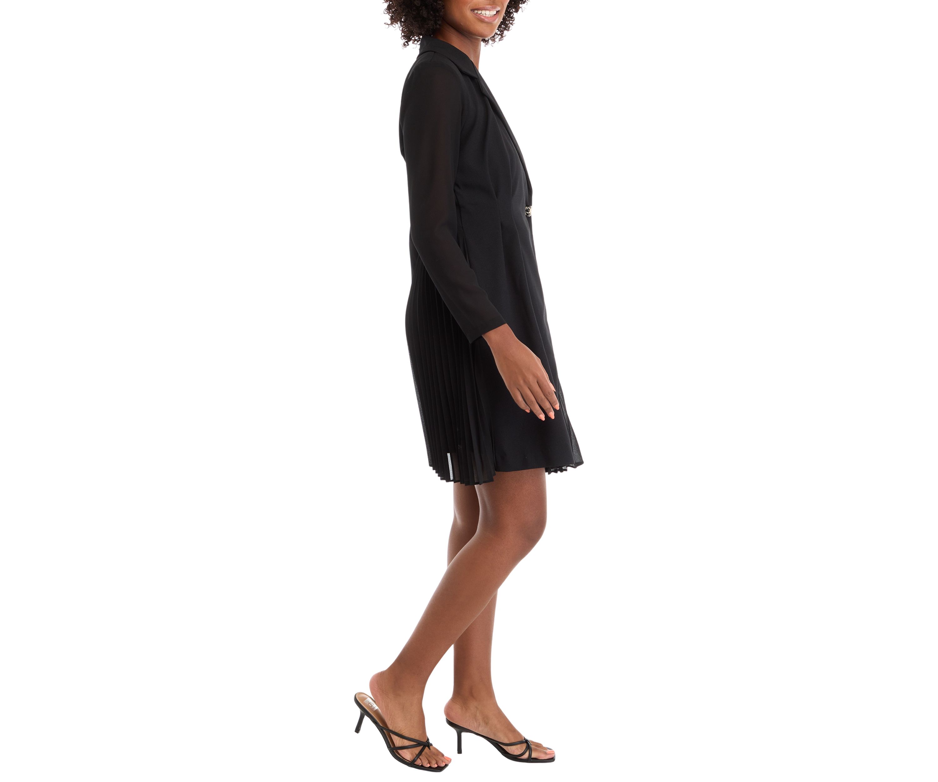 Womens Side Pleating Blazer Dress