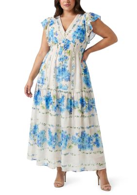 taylor floral-print fit & flare dress Taylor Women's Cap Sleeve V-Neck Floral Fit and Flare Dress