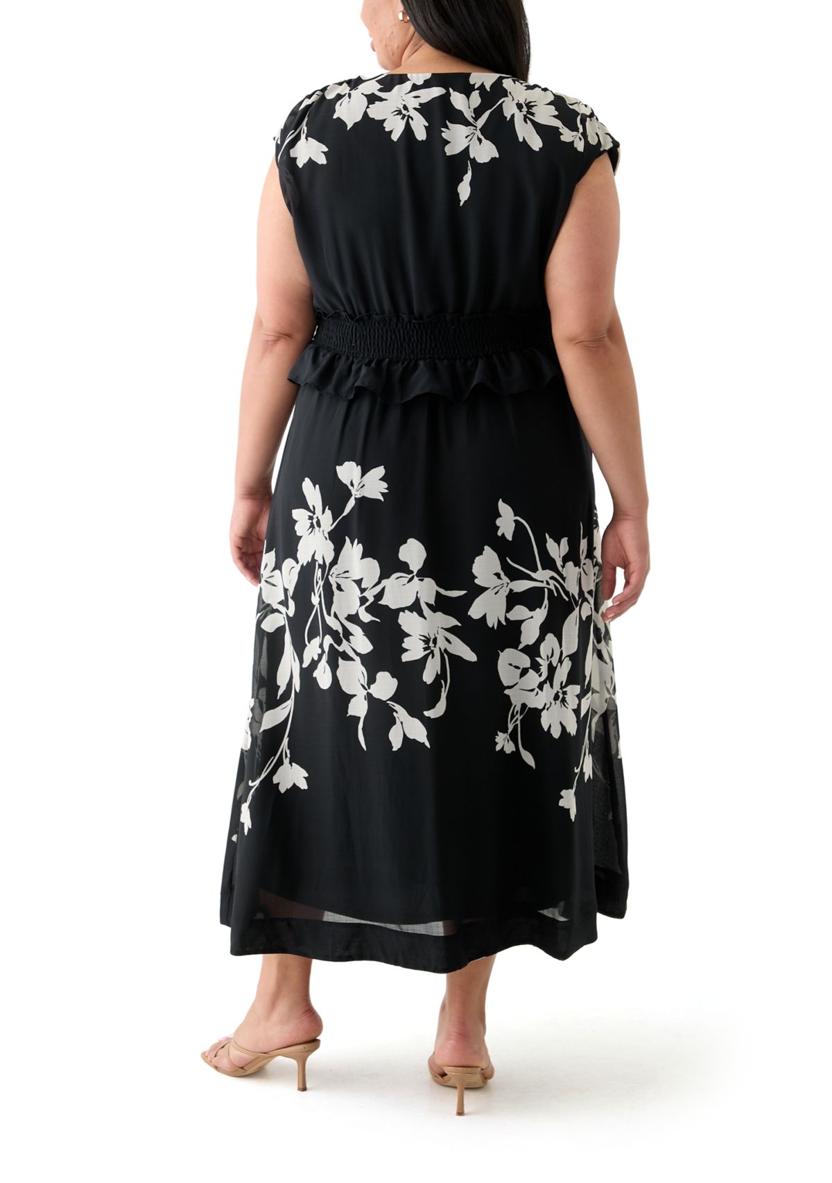 Plus Size Dolman Sleeve Fit and Flare Dress