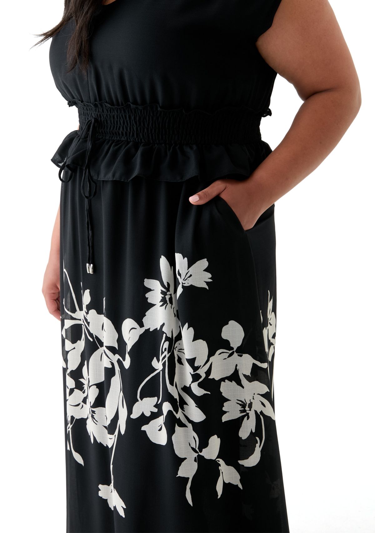 Plus Size Dolman Sleeve Fit and Flare Dress