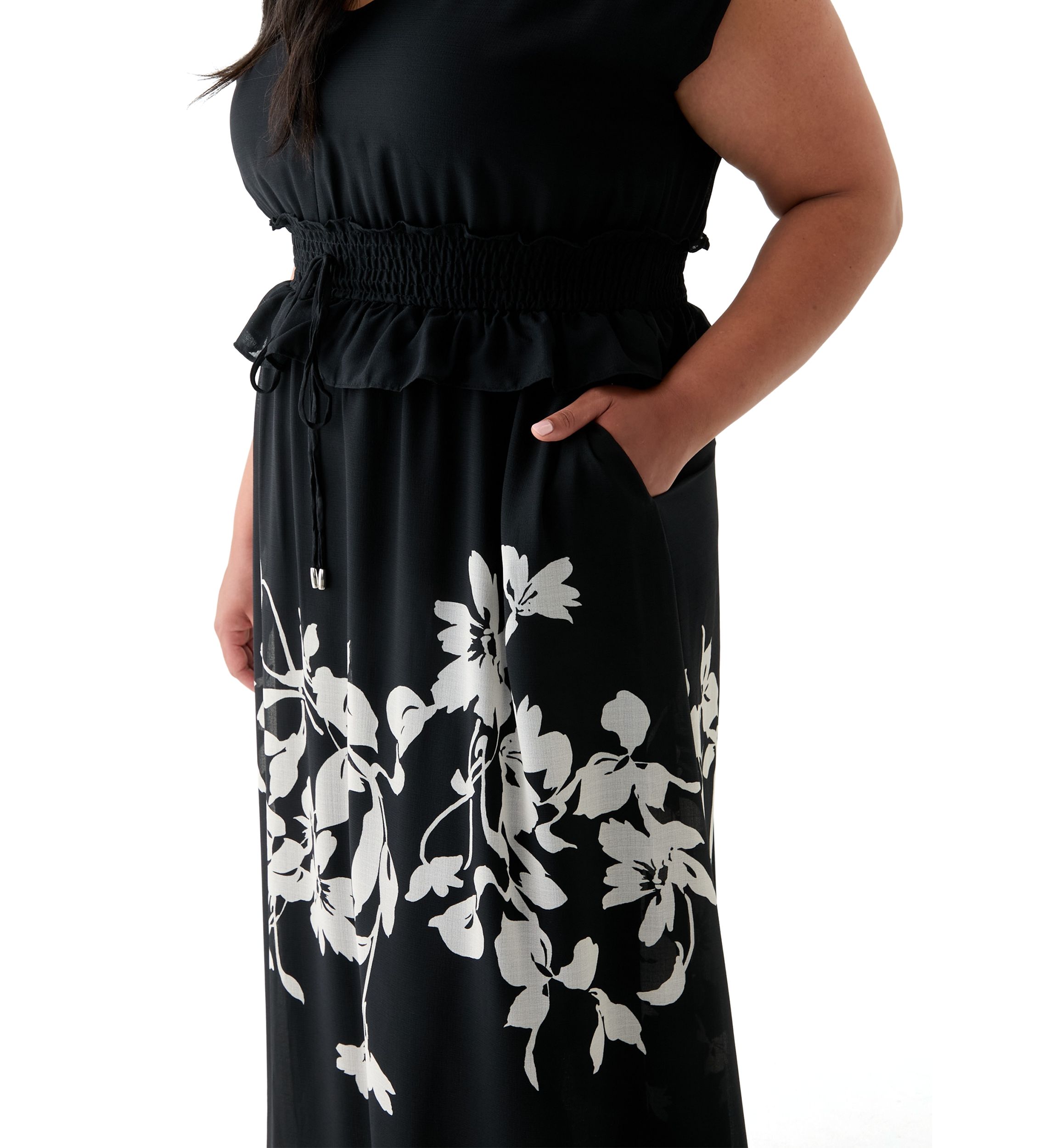 Plus Size Dolman Sleeve Fit and Flare Dress