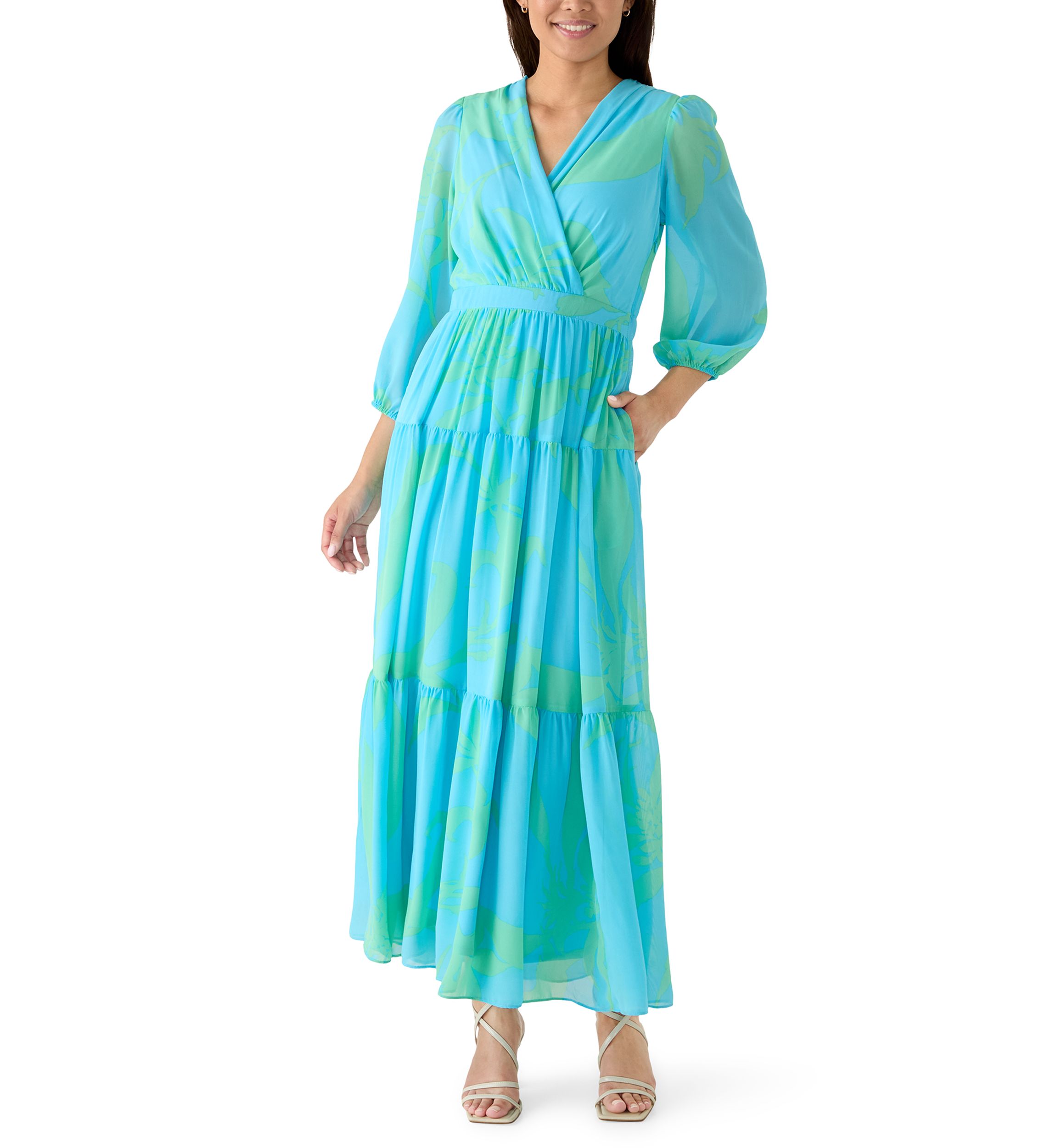 midi white dress ROVE Lightweight Cotton Tiered Dress main image 1