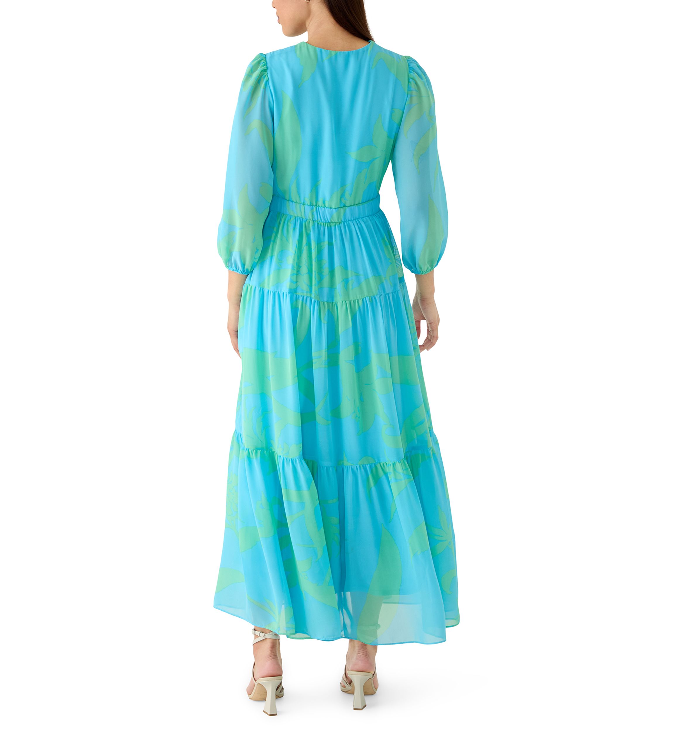 chinese dress ladies Taylor Dresses Women's Floral Flutter Sleeve Collared Button Down Maxi Dress  with Waist Tie, Northcott Blue, 2 at Amazon Women's Clothing store