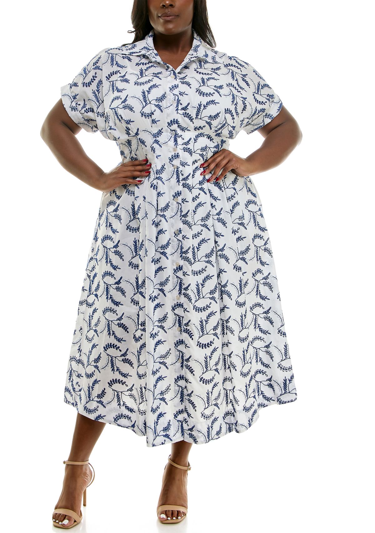 Plus Size Dolman Sleeve Shirtdress