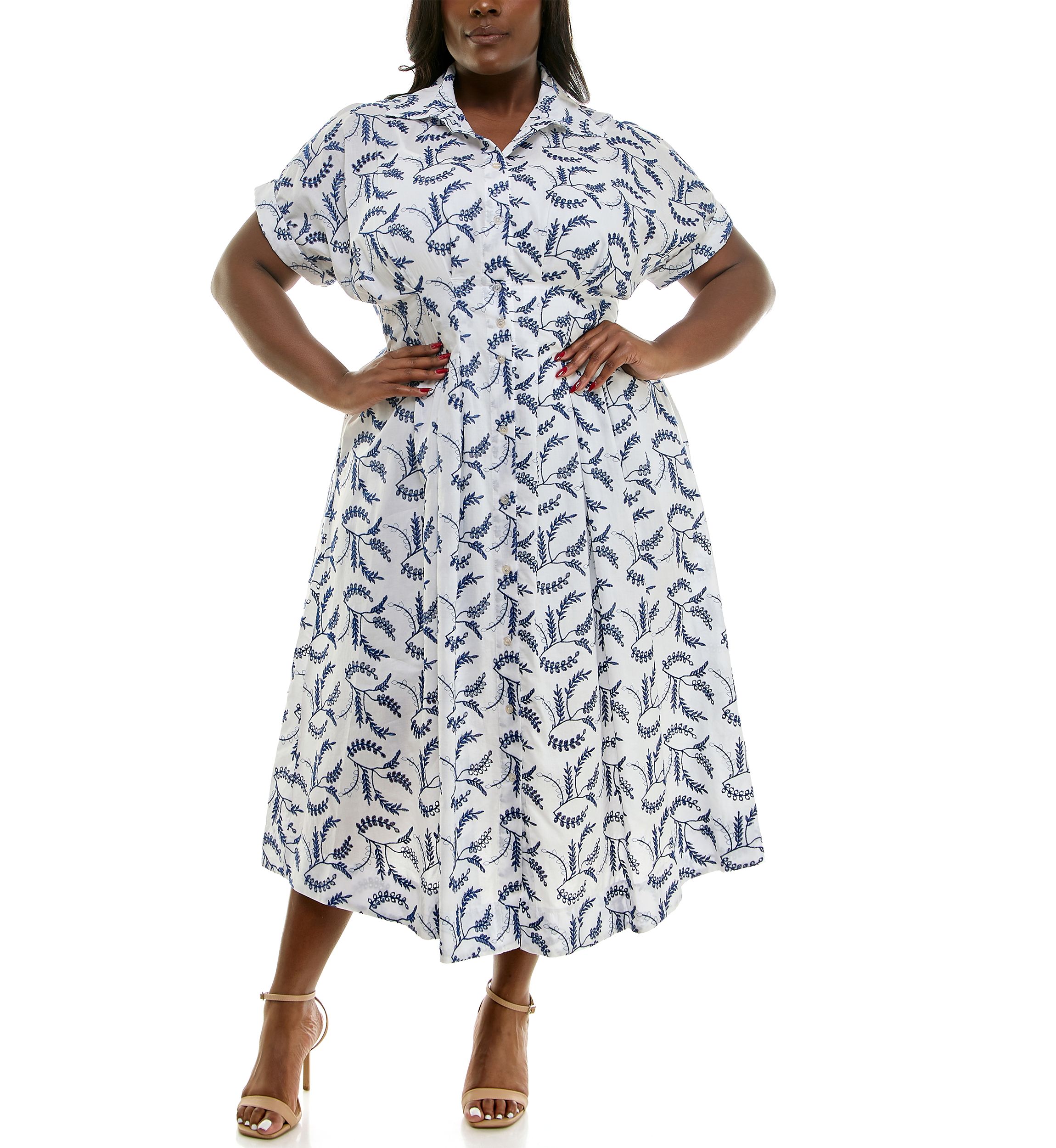 Plus Size Dolman Sleeve Shirtdress