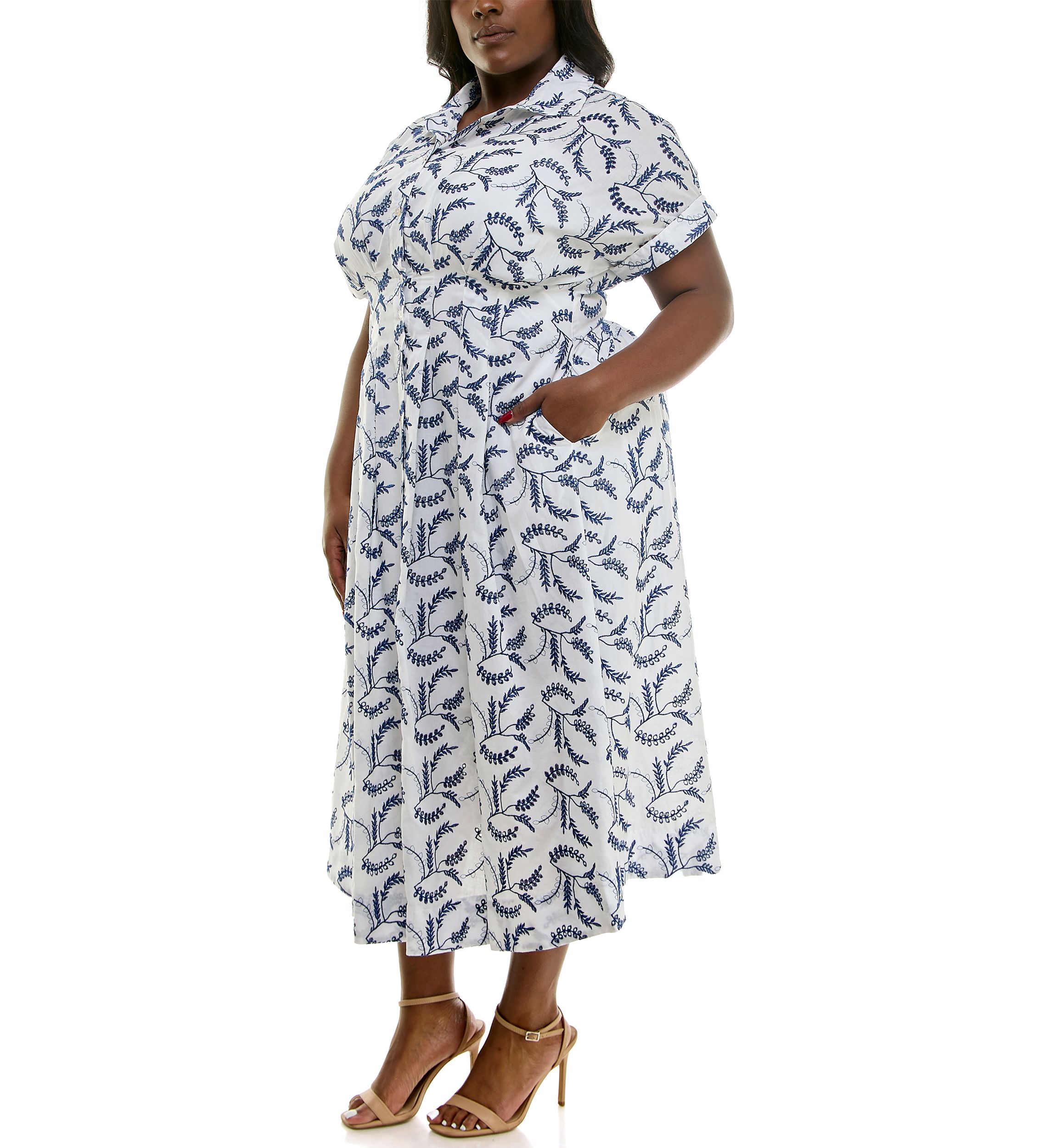 Plus Size Dolman Sleeve Shirtdress