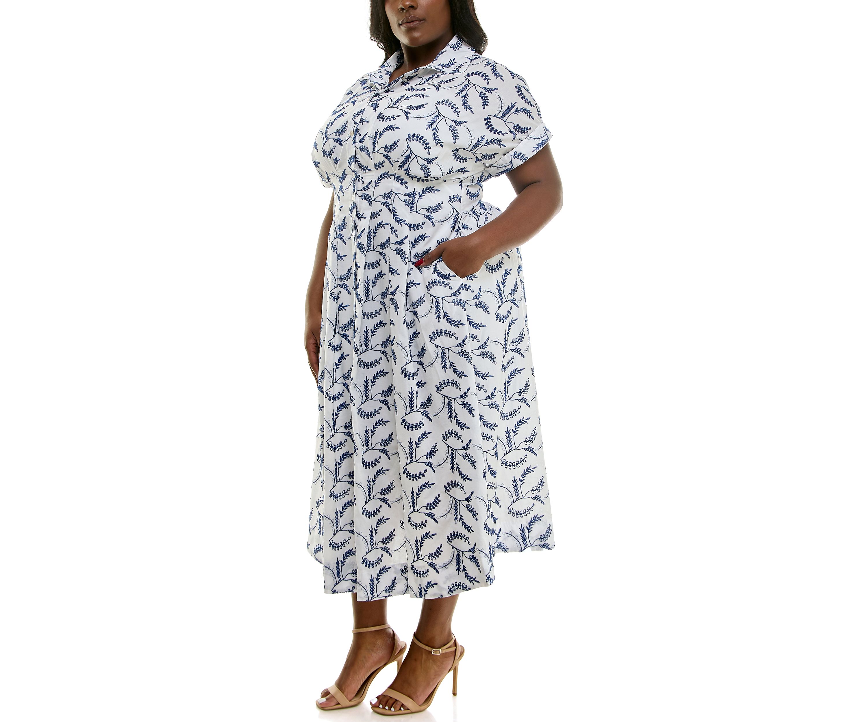 Plus Size Dolman Sleeve Shirtdress