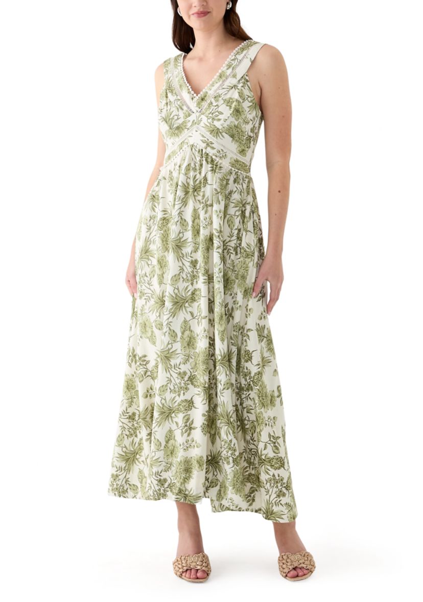 Womens V Neck Empire Waist Dress