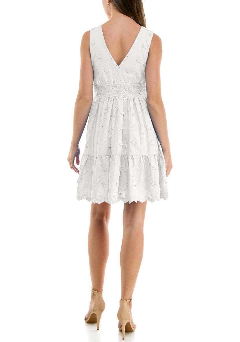 Womens Ruffle Hem Mini Dress