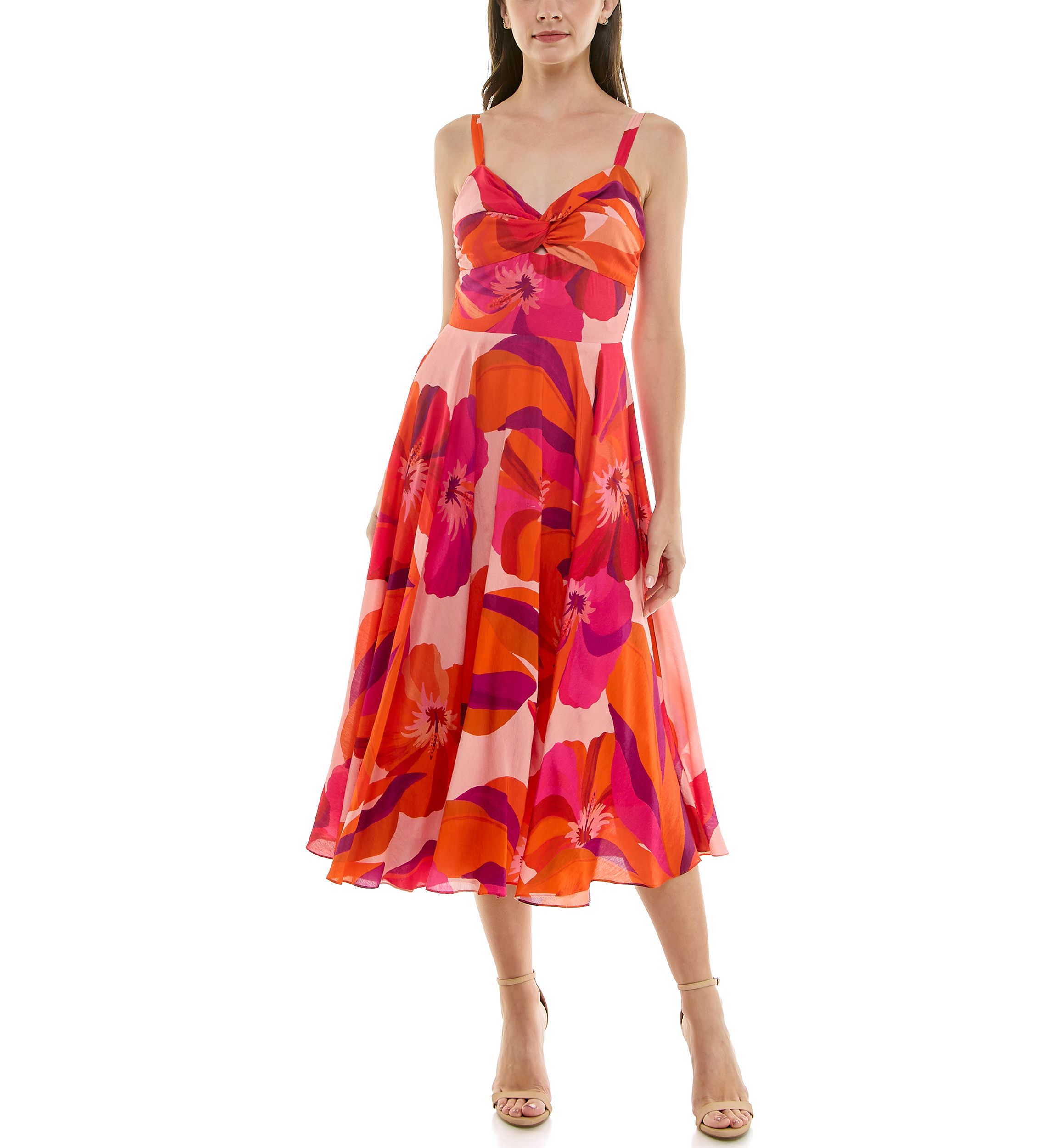 Womens Twist Sweetheart Dress