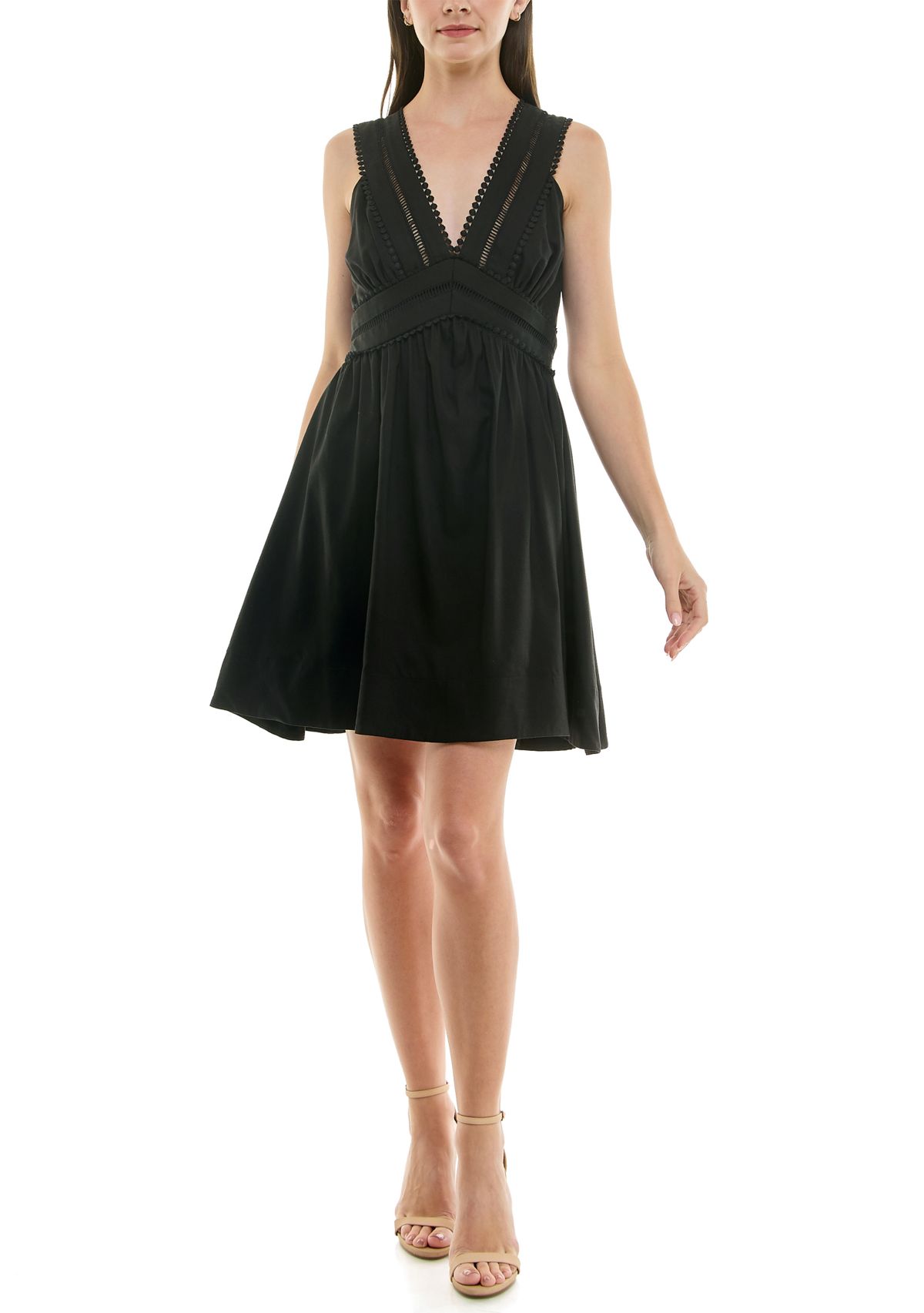 Womens Fit & Flare Mini Dress