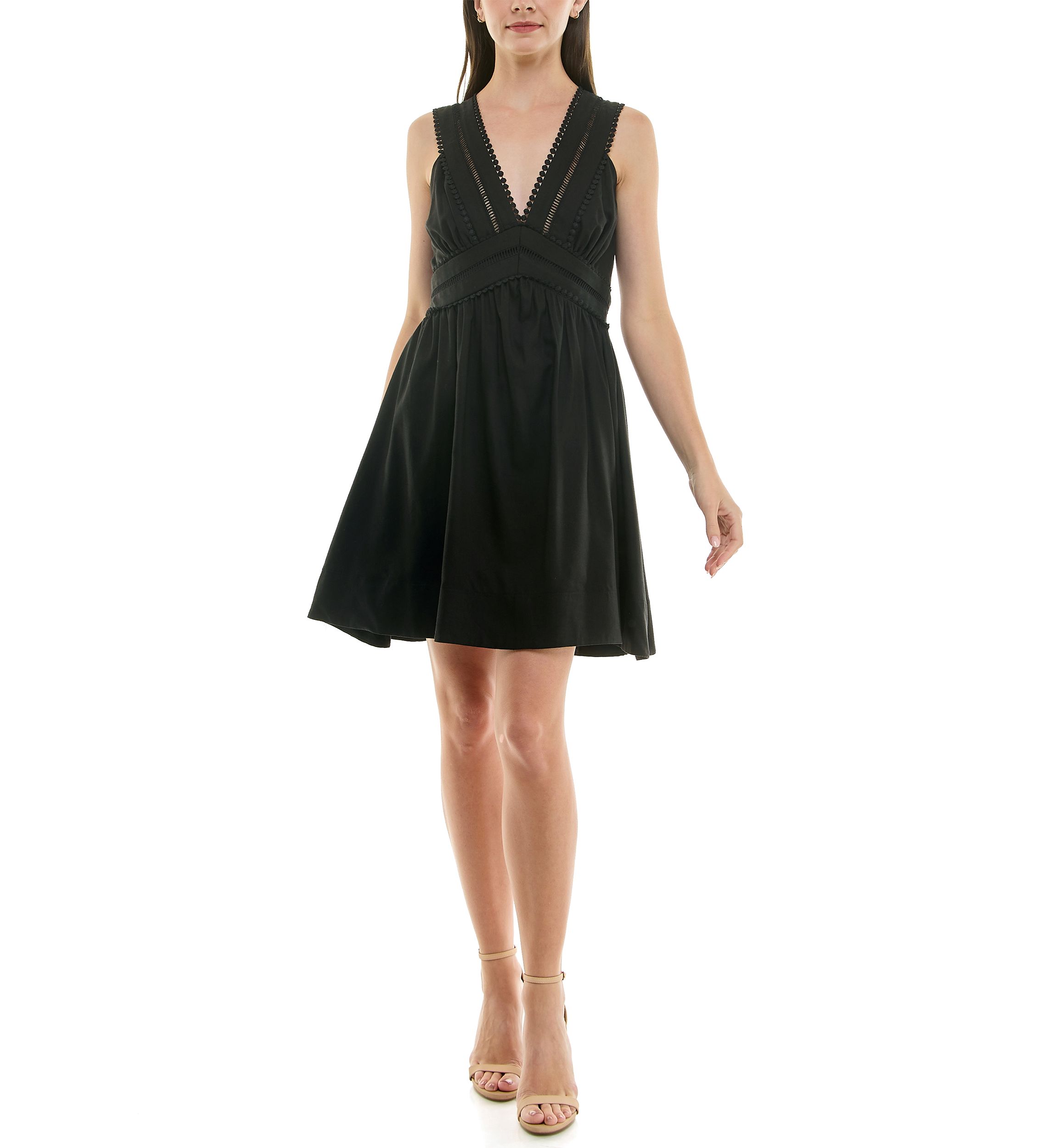 Womens Fit & Flare Mini Dress