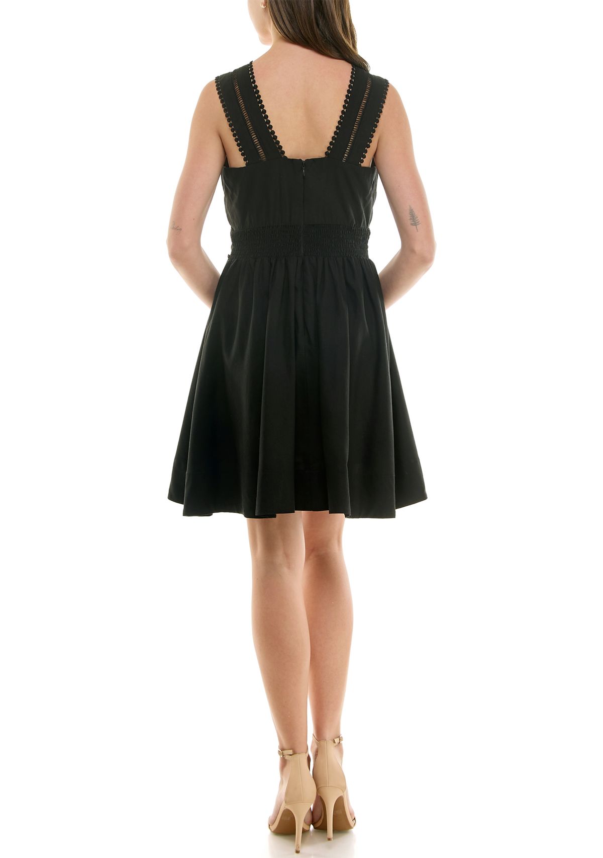 Womens Fit & Flare Mini Dress