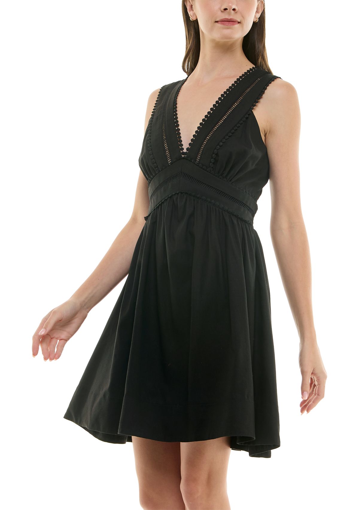 Womens Fit & Flare Mini Dress