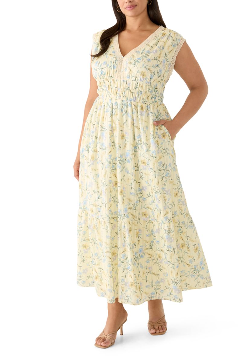 navy blue dress for baby girl Off-Shoulder Asymmetrical-Neck Floral Embroidered Satin Ankle-Length M –  Laxag main image 1