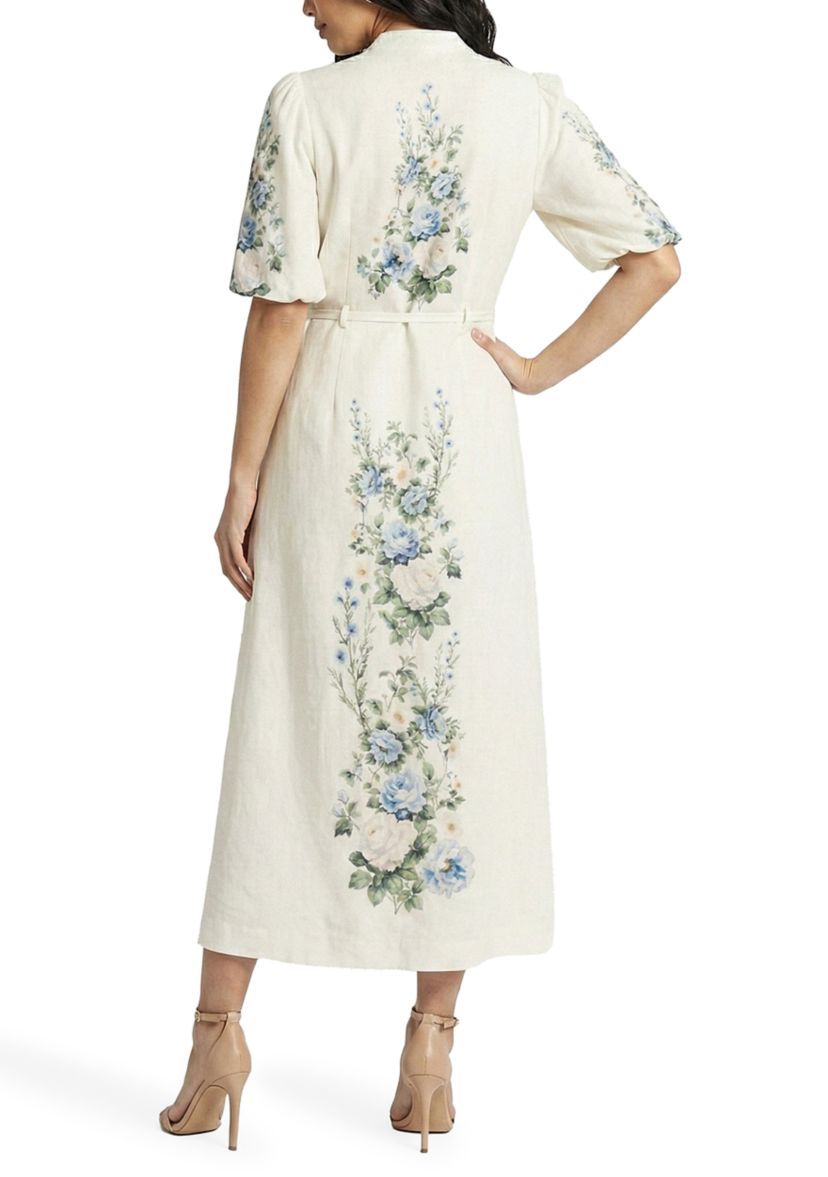 women's dress with flowers Velvi - Cali Maxi - White Floral Pair it with a petticoat for more volume and your favorite heels for a vintage glamorous look darling Taylor Women's Floral Shirtdress with