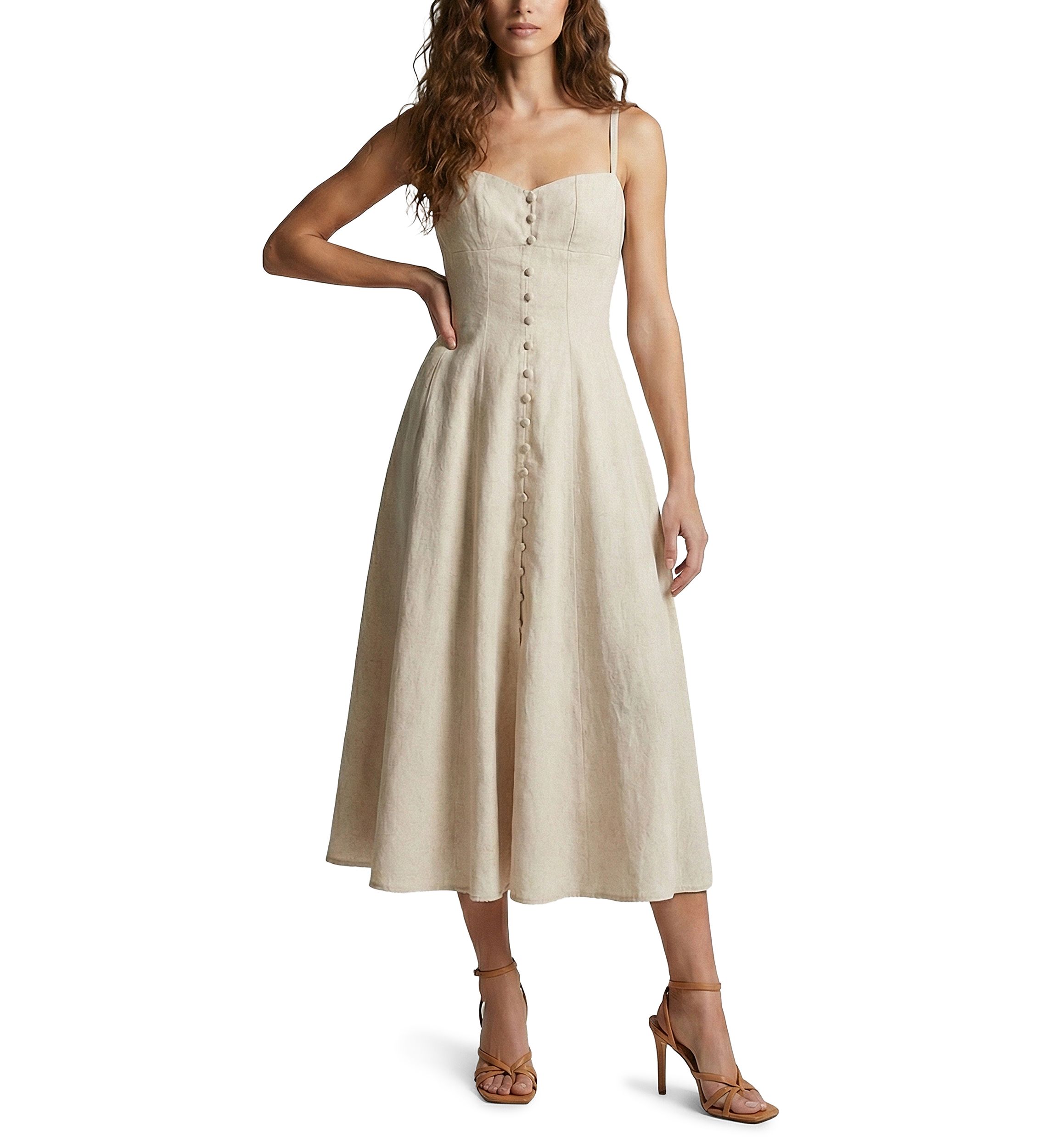 taylor formal dresses Wedtrend Women Bridesmaid Dress A-Line Spaghetti Straps Sleeveless Satin  Maxi Dress With Slit – WEDTREND main image 1