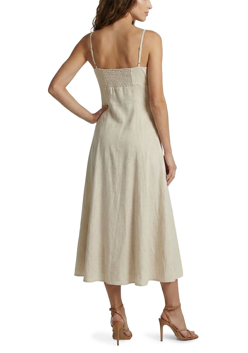 midi strapless dresses Belted Ivory Cotton Lace Midi Dress - Strapless Dresses